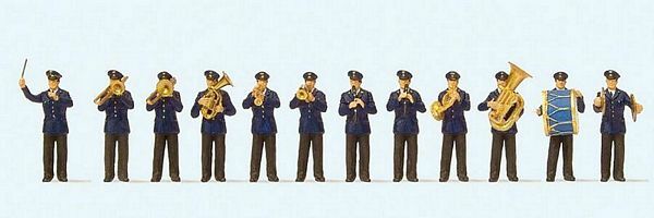 Preiser 10600 HO Scale Working People German Band pkg(12)