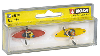 Noch 16809 HO Scale Kayaks with Figures, 2-Pack
