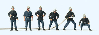 Preiser 10233 HO Scale French Firemen pkg(6)