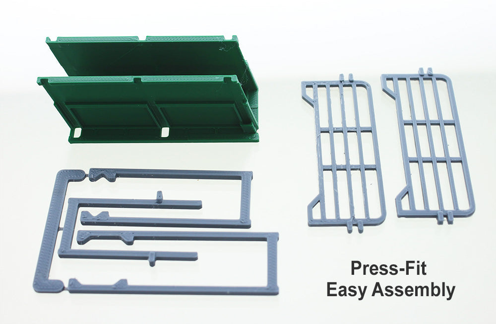 3D To Scale 64-310-GR 1/64 Livestock Loading Chute, Green/Gray