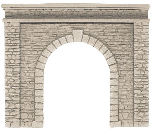 Noch 58061 HO Scale Natural-Stone Tunnel Portal -- Single-Track