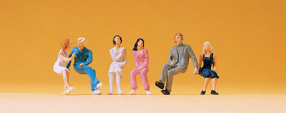 Preiser 14138 HO Scale Seated Couples Figure Set
