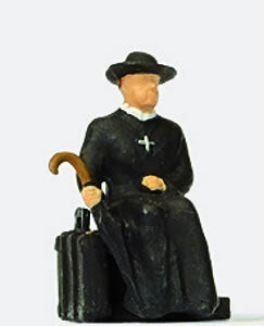 Preiser 28105 HO Scale Reverend Waiting for Train
