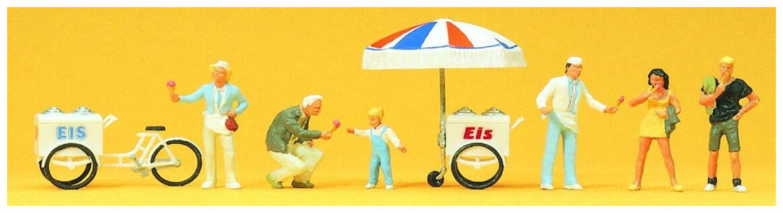 Preiser 24661 HO Scale Ice Cream Seller Figure Set