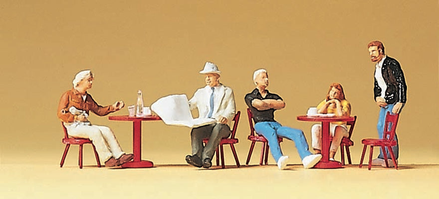 Preiser 10369 HO Scale Street Cafe Guests Figure Set