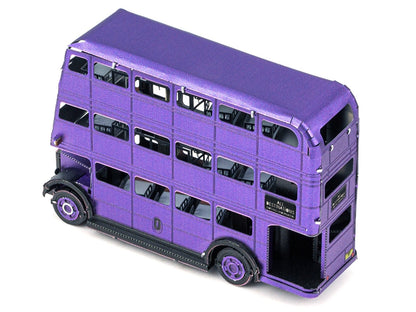 Model Kit Knight Bus Purple "Harry Potter and the Prisoner of Azkaban" (2004) Movie (Moderate Difficulty) Steel Model by Metal Earth