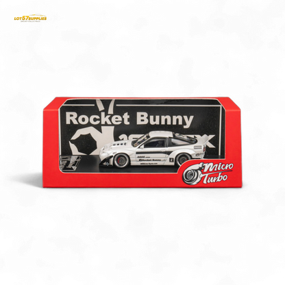 MicroTurbo Nissan 180SX Pandem Rocket Bunny White 1:64