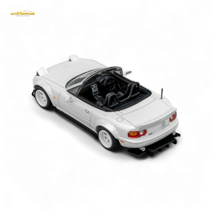 MicroTurbo Custom MX5 Rocket Bunny Metallic White 1:64