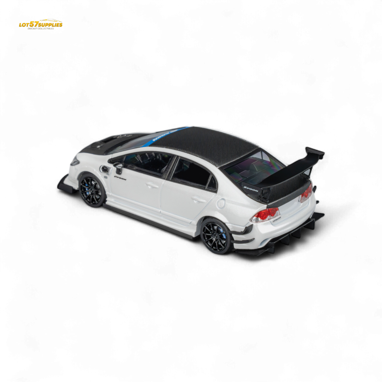 Microturbo Honda Civic Type R FD2 Spoon Sports - Metallic White 1:64