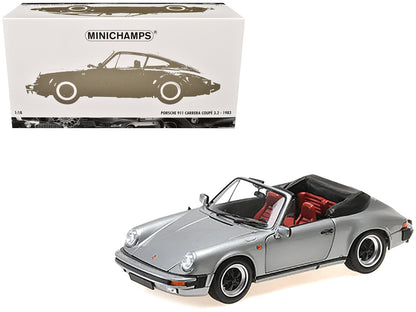 1983 Porsche 911 Carrera Cabriolet 3.2 Gray Metallic 1/18 Diecast Model Car by Minichamps  free shipping USA