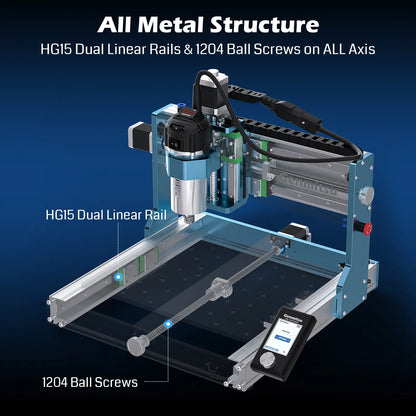 3030-PROVer Ultra Desktop CNC Router for High Precision Metalworking, with Linear Guide & Ball Screw Motion
