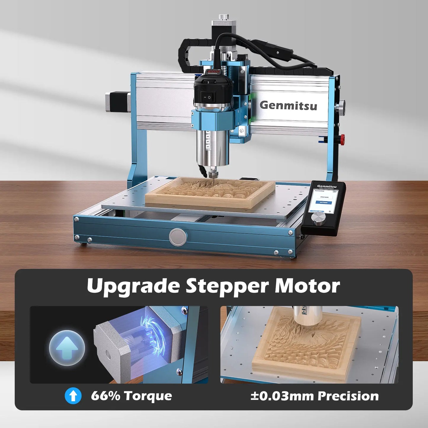 3030-PROVer Ultra Desktop CNC Router for High Precision Metalworking, with Linear Guide & Ball Screw Motion