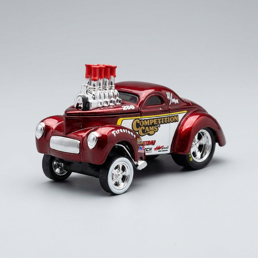 Revved Up Racer™ - 1941 Willys Coupe Gasser Scale Model  free shipping USA