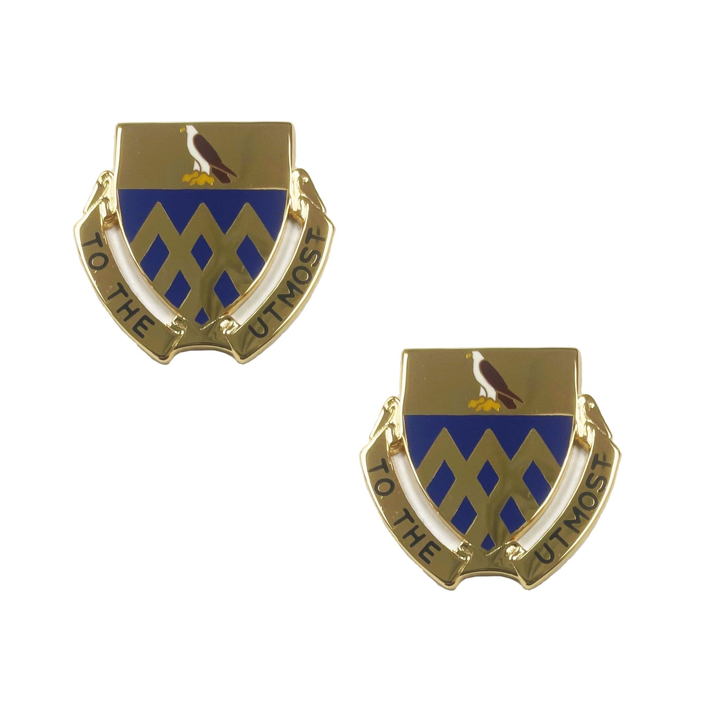 U.S. Army 101st Cavalry Regiment Crest "To The Utmost" (pair)