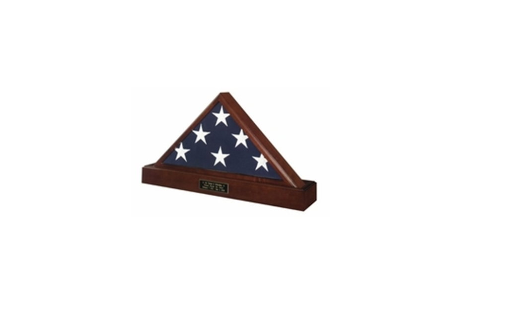 Military Flag case and Pedestal Urn - Cherry