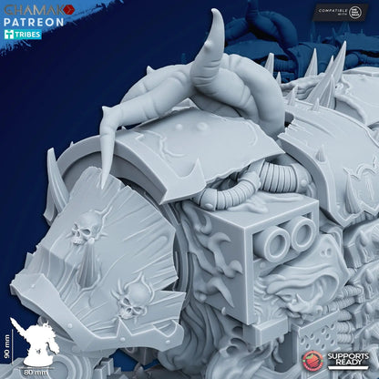 Cursed Sarcophagus by Ghamak Fantasy 28/32mm Scale Miniature, 90mm Tall