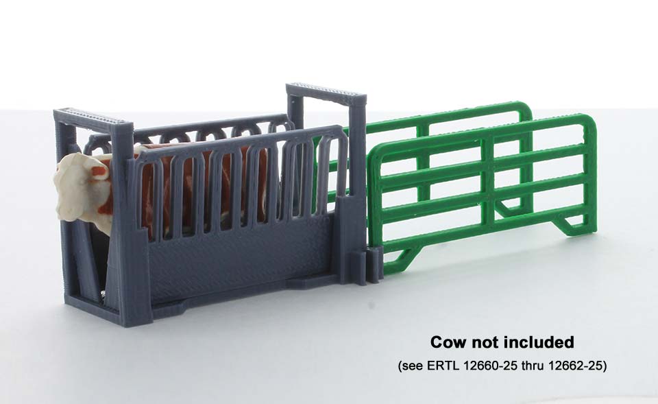 3D To Scale 64-316-GY 1/64 Livestock Squeeze Chute Kit