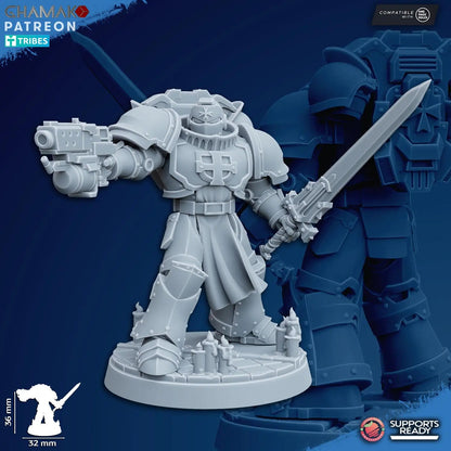 Temple Militum Squad by Ghamak – 10-Unit Resin Printed Sci-Fi Minis (36mm)
