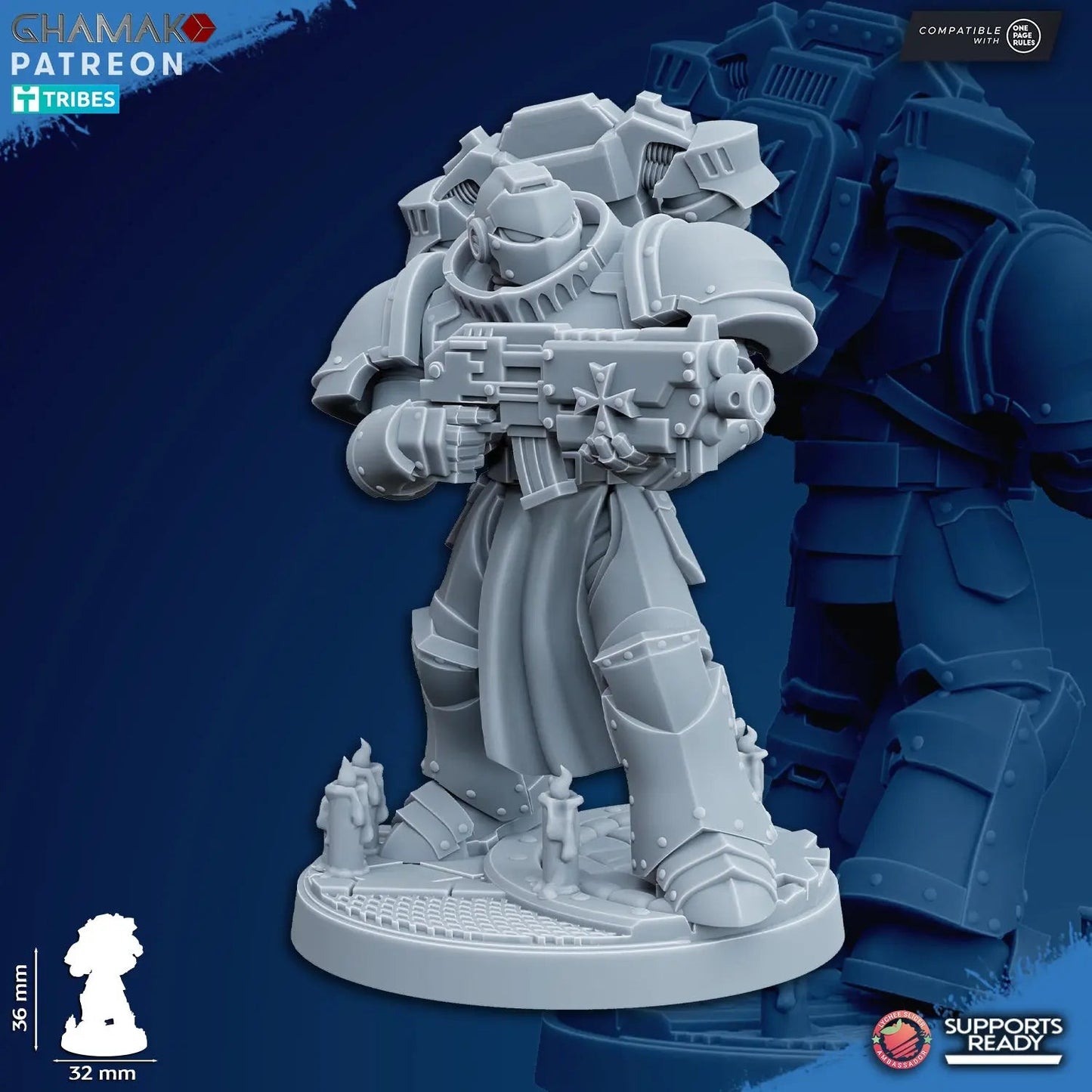 Temple Militum Squad by Ghamak – 10-Unit Resin Printed Sci-Fi Minis (36mm)