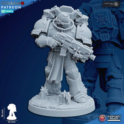 Temple Militum Squad by Ghamak – 10-Unit Resin Printed Sci-Fi Minis (36mm)