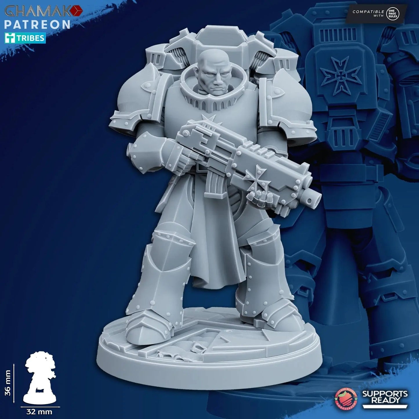 Temple Militum Squad by Ghamak – 10-Unit Resin Printed Sci-Fi Minis (36mm)