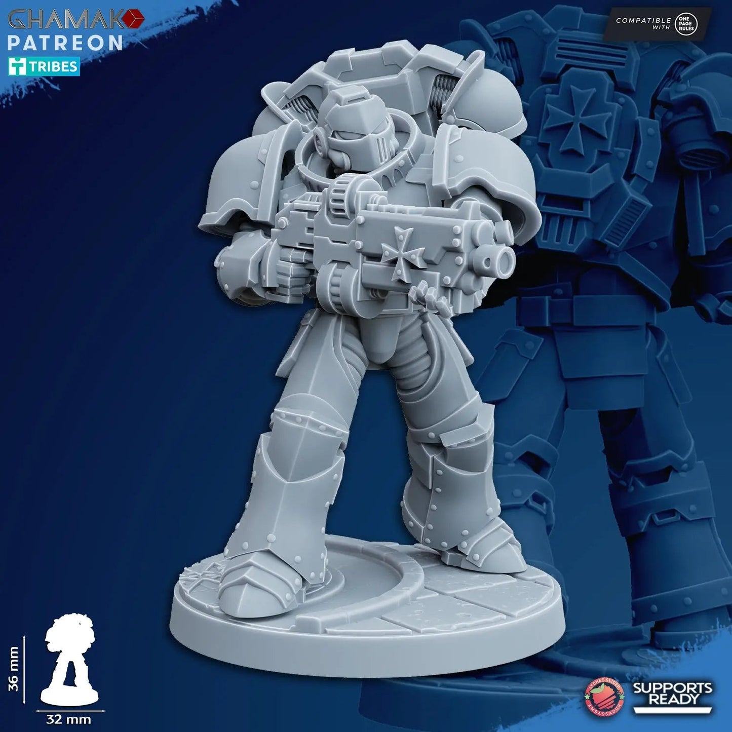 Temple Militum Squad by Ghamak – 10-Unit Resin Printed Sci-Fi Minis (36mm)