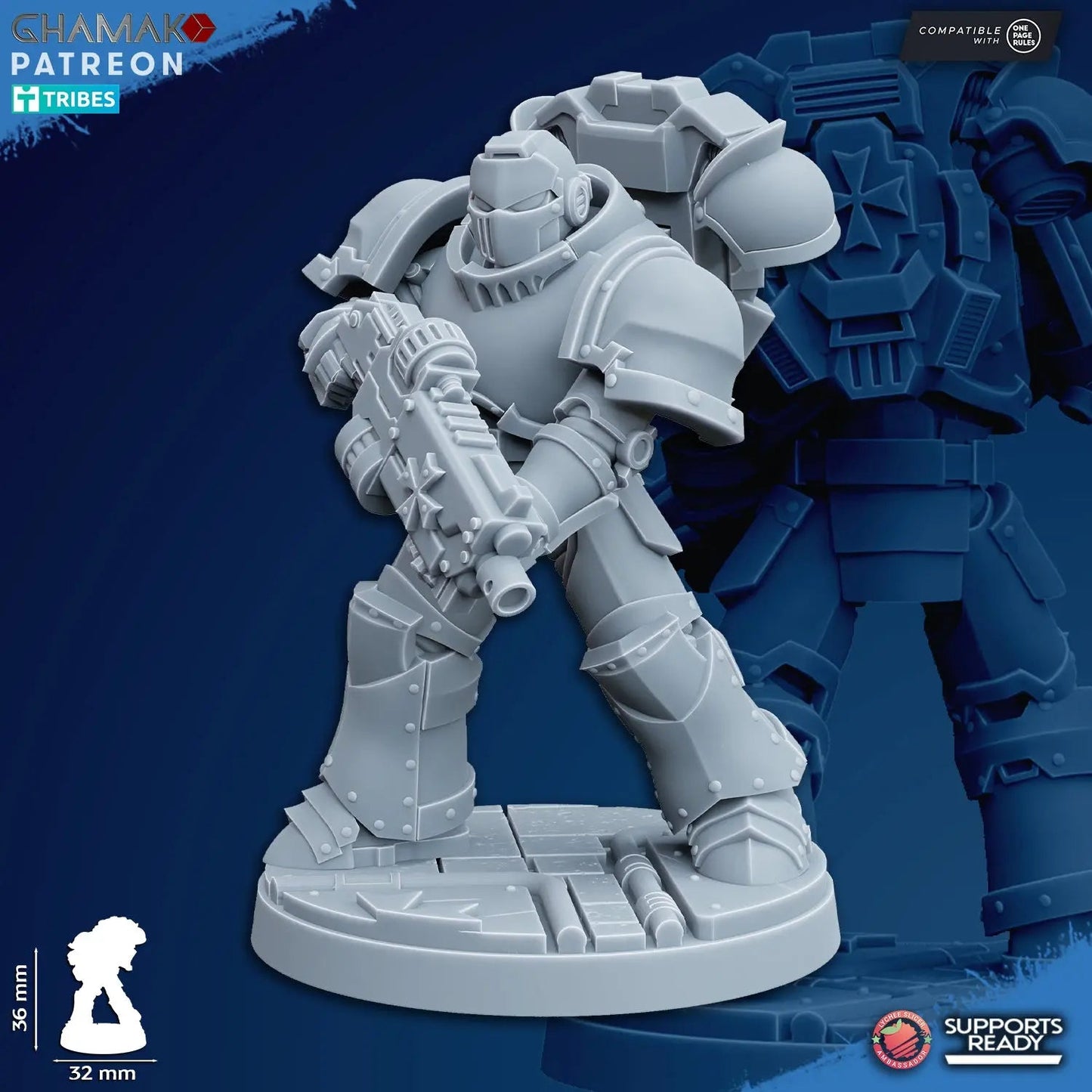 Temple Militum Squad by Ghamak – 10-Unit Resin Printed Sci-Fi Minis (36mm)