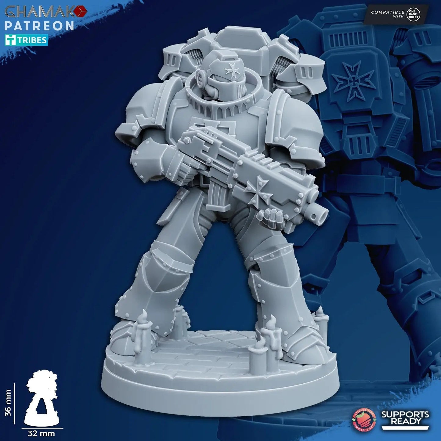 Temple Militum Squad by Ghamak – 10-Unit Resin Printed Sci-Fi Minis (36mm)