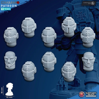 Temple Militum Squad by Ghamak – 10-Unit Resin Printed Sci-Fi Minis (36mm)