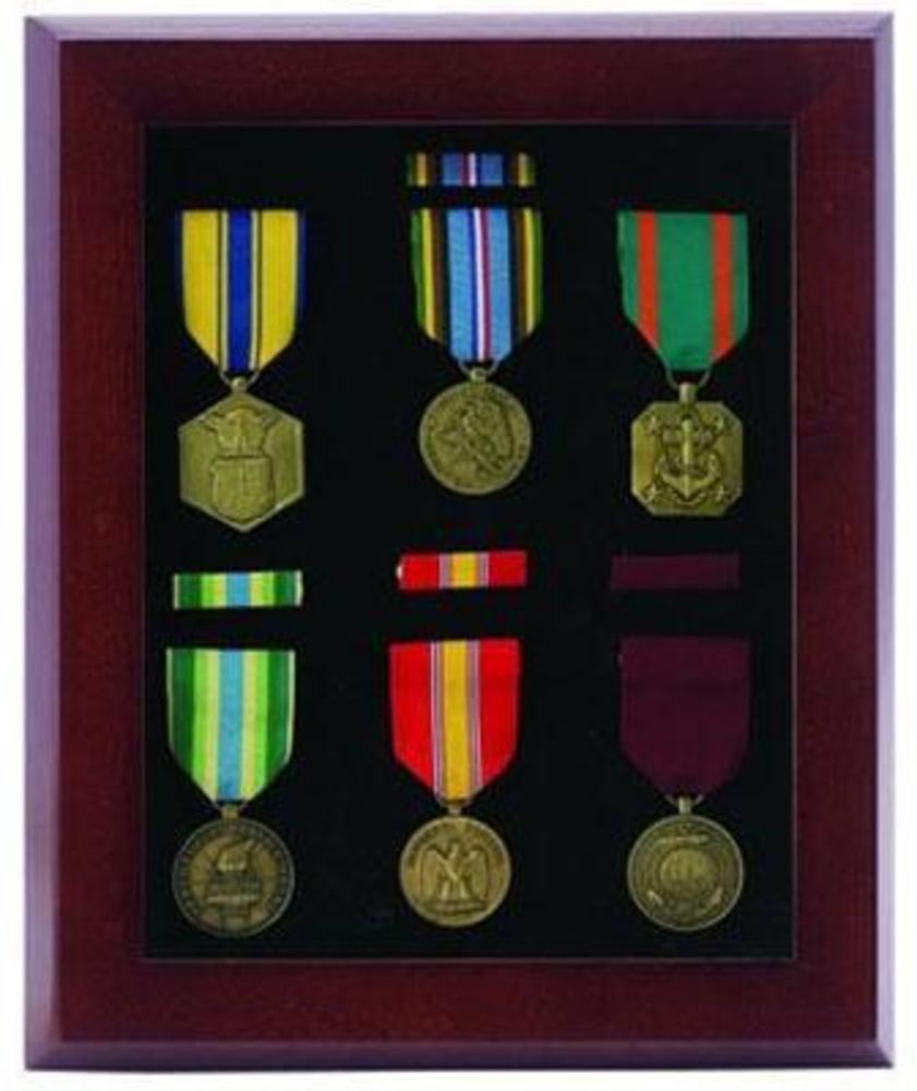 Flag Connections 10 X 12 Inch Walnut Finish Medal Display Case