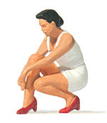 Preiser 28228 HO Scale Woman Putting on Her Shoes Figure