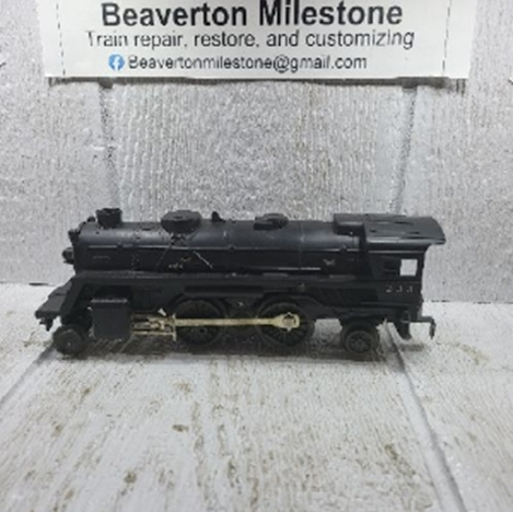 LIONEL 233 2-4-2 SCOUT LOCOMOTIVE, 233W TENDER, 61-62