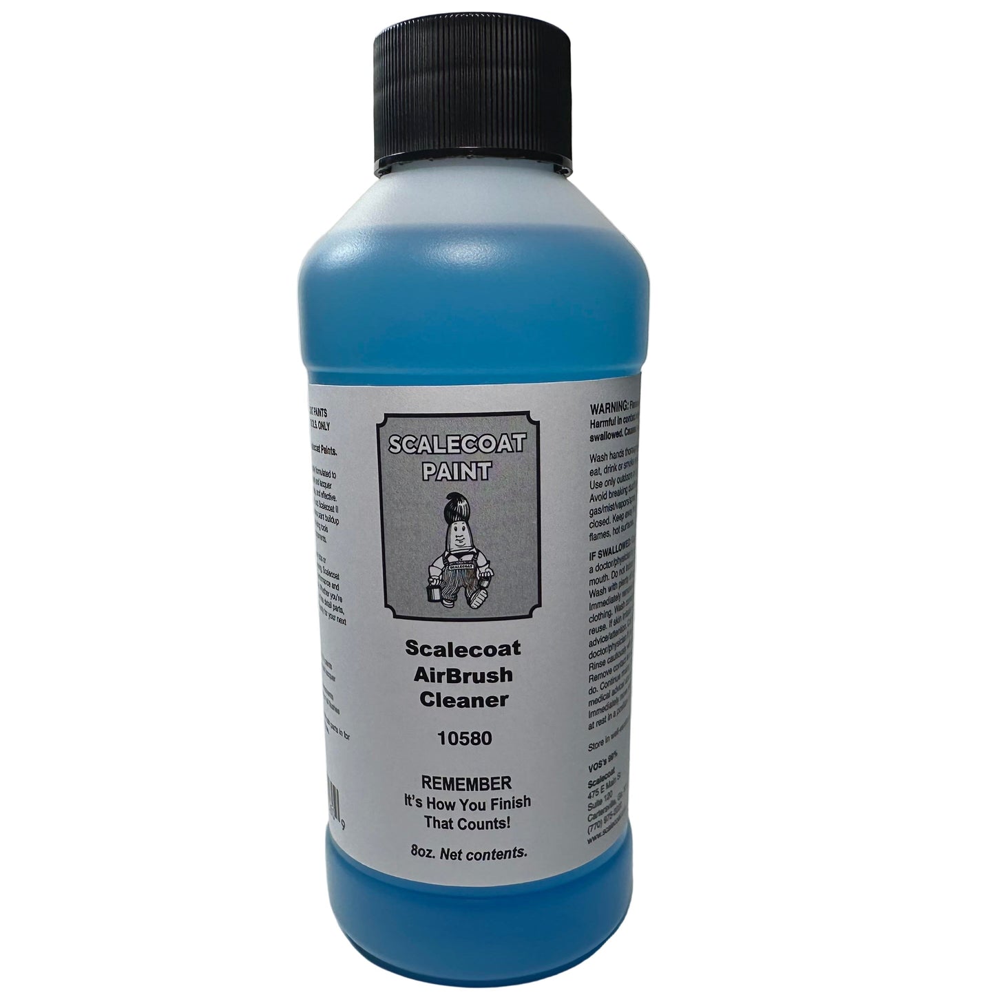 Scalecoat Airbrush Cleaner For Solvent Based Paints 8oz Bottle - 10580