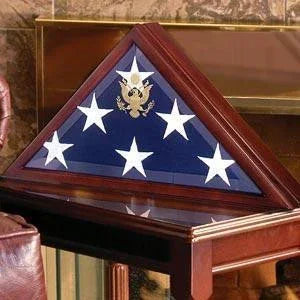 American Burial Flag Box, Large Coffin Burial Flag Display Case.