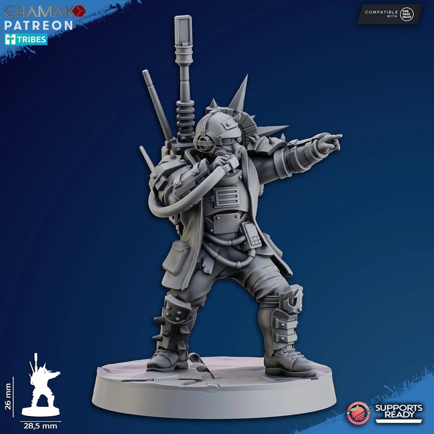 Dictator Squad by Ghamak - 5-Unit Resin Printed Sci-Fi Command (26mm)