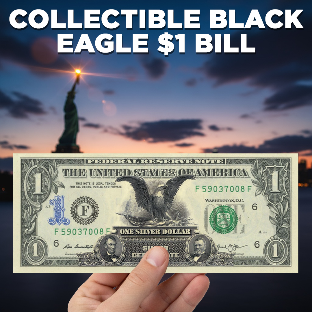 "Black Eagle" - Genuine Legal Tender U.S. $1 Bill