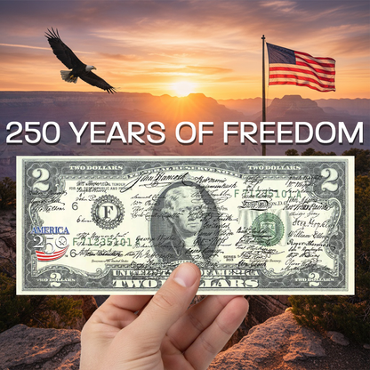Declaration of Independence Signatures | 250th Anniversary $2 Bill