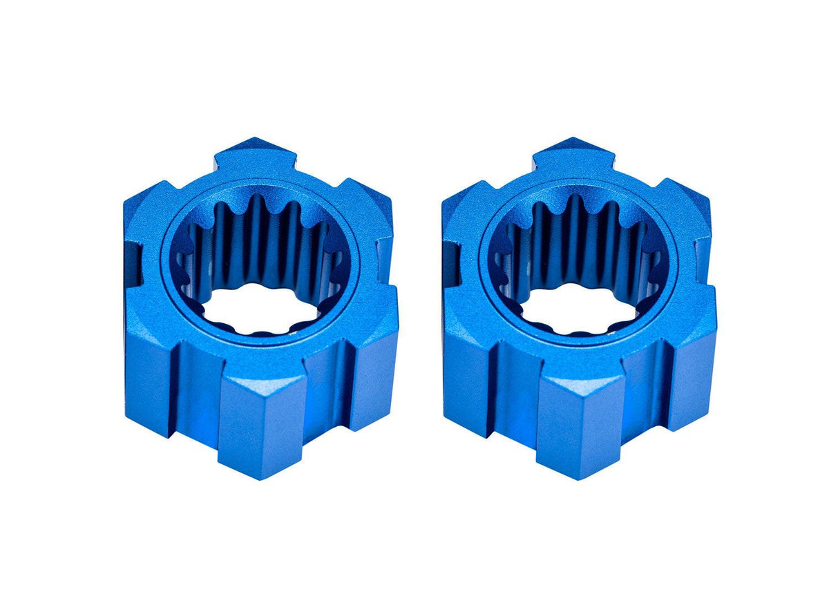 Traxxas 10954-BLUE Blue Aluminum Front Hex Hubs & Clips (2) Funco Pro Scale
