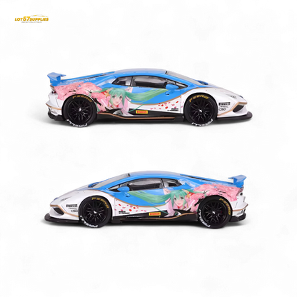 King Model Lamborghini Huracan LP610 LB 1.0 Hatsune Blue 1:64