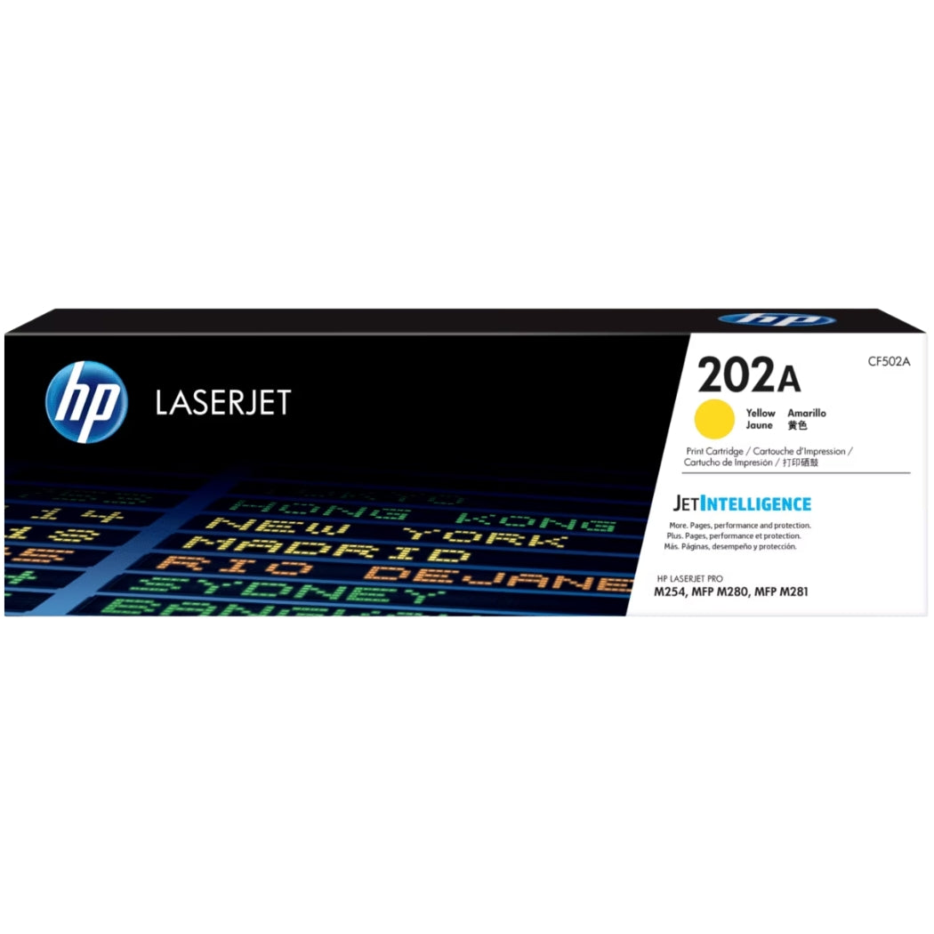 New, Pre-Owned - HP 202A Standard-Yield Yellow Toner Cartridge, CF502A