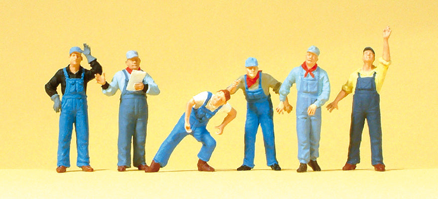 Preiser 10547 HO Scale US Railway Workers Figure Set