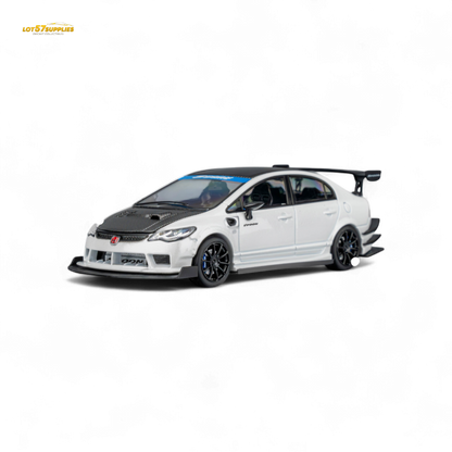 MicroTurbo Honda Civic Type R FD2 Spoon Sports Metallic White 1:64