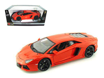 2012 Lamborghini Aventador LP700-4 Orange 1/18 Diecast Model Car by Bburago  free shipping USA