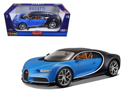 2016 Bugatti Chiron Blue 1/18 Diecast Model Car by Bburago  free shipping USA
