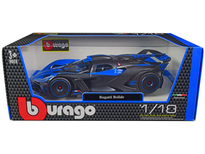 Bugatti Bolide Blue and Carbon Gray 1/18 Diecast Model Car by Bburago  free shipping USA