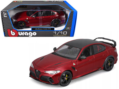 Alfa Romeo Giulia GTA Red Metallic with Carbon Top 1/18 Diecast Model Car by Bburago  free shipping USA