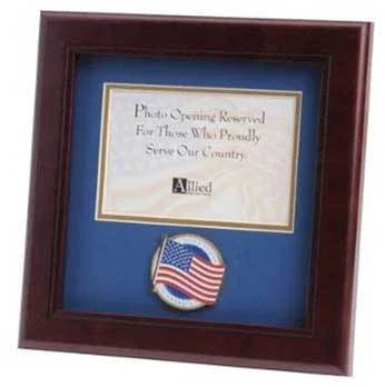 American Flag Medallion Landscape Picture Frame 4 by 6