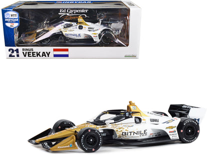 Dallara IndyCar #21 Rinus VeeKay "Bitnile" Ed Carpenter Racing (Road Course Configuration) "NTT IndyCar Series" (2023) 1/18 Diecast Model Car by Greenlight  free shipping USA