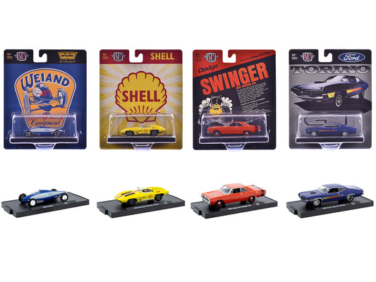 "Auto-Drivers" Set of 4 pieces in Blister Packs Release 126 Limited Edition to 9600 pieces Worldwide 1/64 Diecast Model Cars by M2 Machines  free shipping USA
