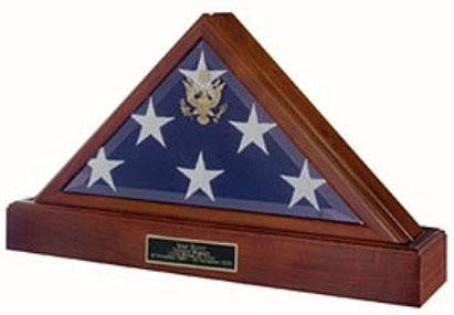 Flag Connections Military Flag case and Pedestal Urn - Cherry